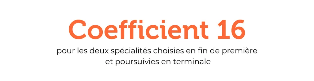 Coefficient 16 - pour les deux spécialités choisies en fin de première et poursuivies en terminale